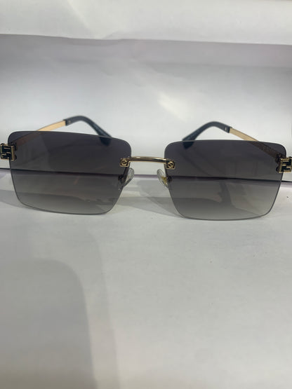 NEF Golden Stike Frame Green Shade Unisex Sunglasses 6A005 57 15 136