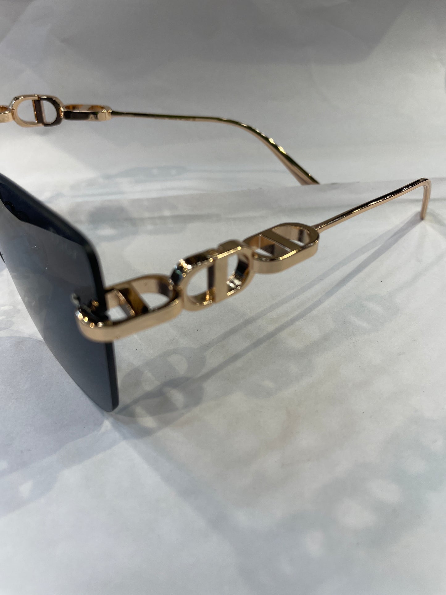 OID Frameless Golden Stick Black Shade Unisex Sunglasses SUN253
