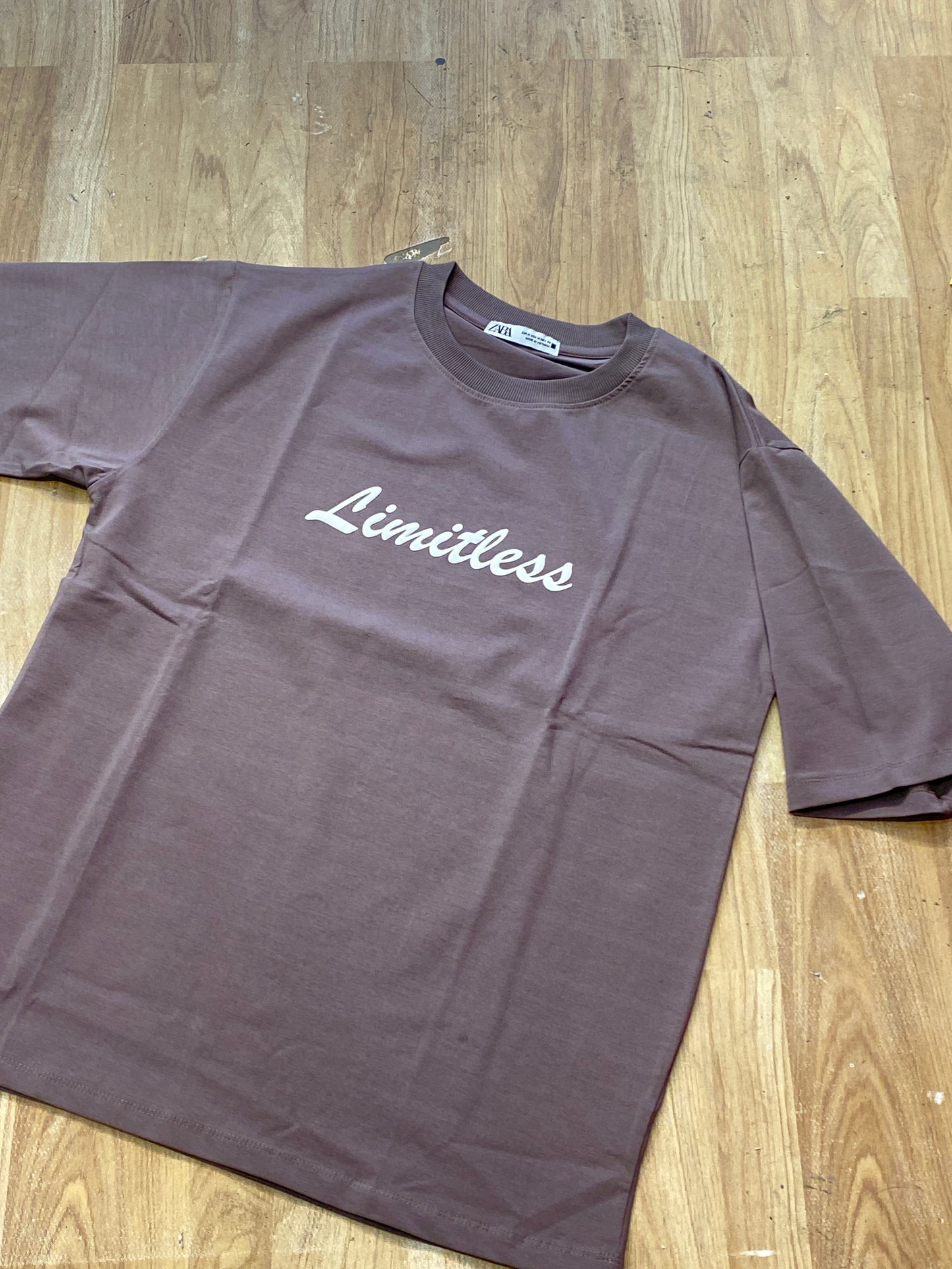 Raz cotton imported T shirts light grayish- Colour drop shoulder Limitless 988667