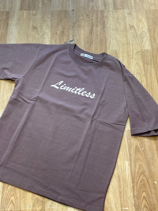 Raz cotton imported T shirts light grayish- Colour drop shoulder Limitless 988667