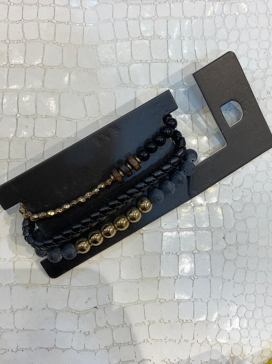 Imported Leather Bracelet 3 Set 988459