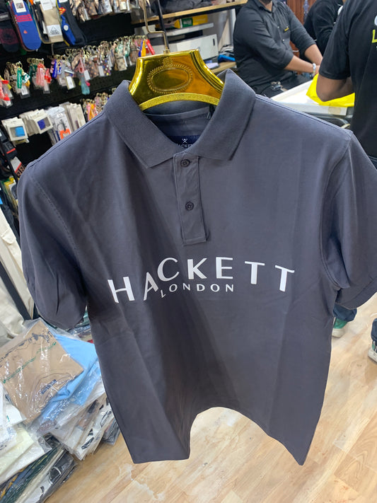 CAH HAC Grey Colour Premium Quality Collar Half Sleeves T-Shirt 988684