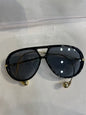 TOB BOT Black Frame  Golden Stick Black Shade Unisex Sunglasses SUN247