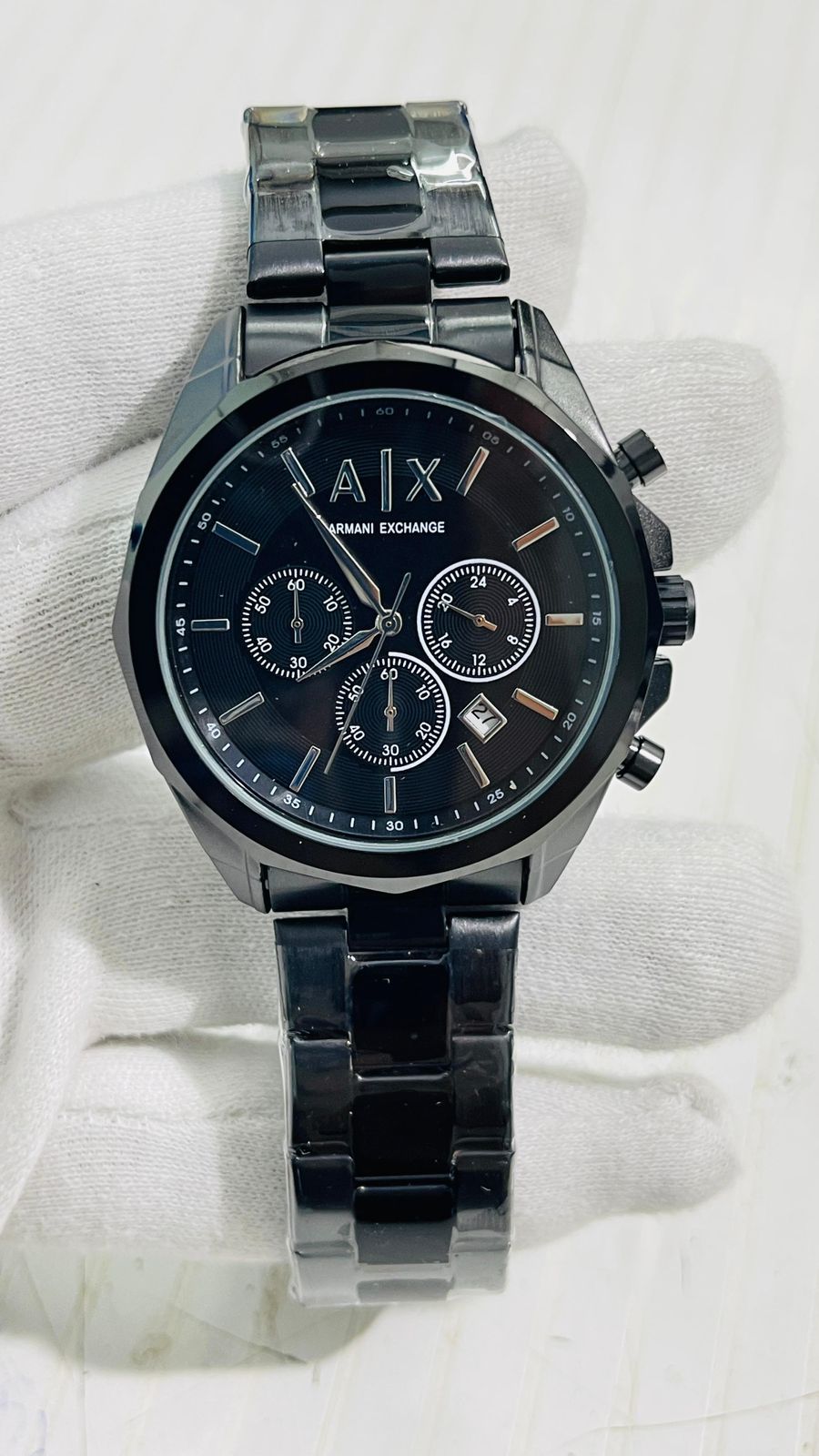 Mra watch Black chain Black Dial Chrono Working Men watch 989901