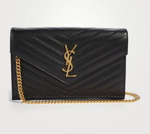 Lsy YSL Logo Black Gold Sling Side Ladies Bag 3078