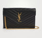 Lsy YSL Logo Black Gold Sling Side Ladies Bag 3078