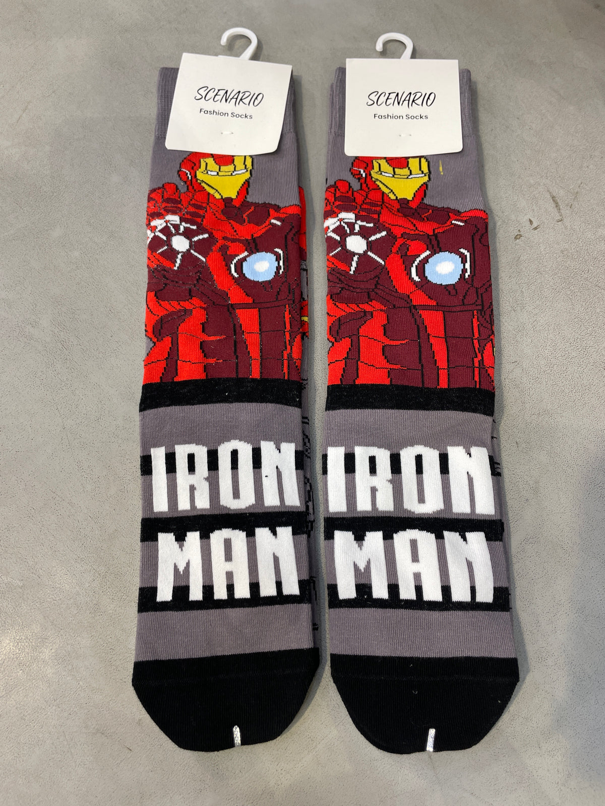 Scenario Black Red Colour Iron Man Print Premium Quality Full Socks 991165