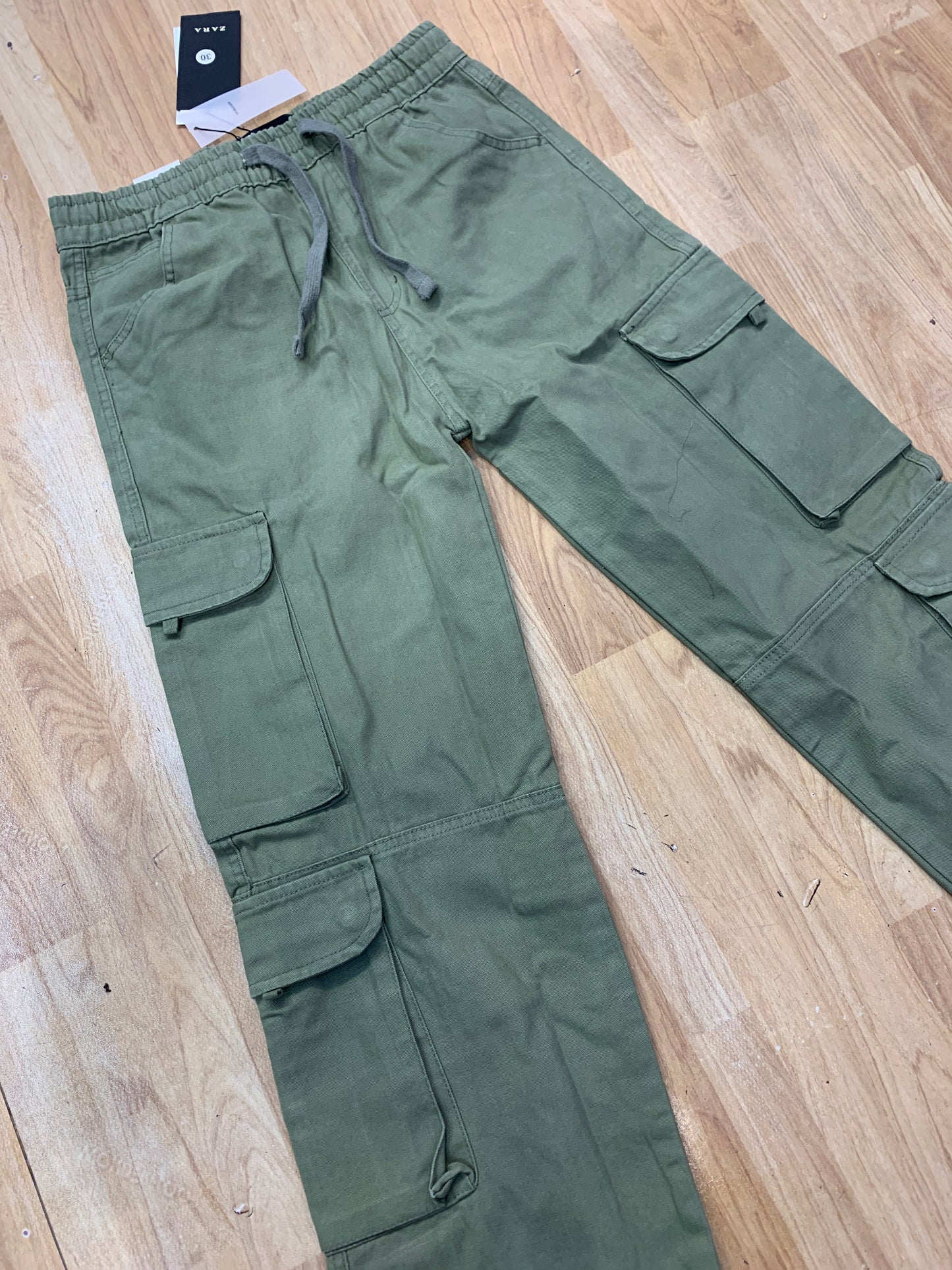 RAZ Cargo Green Colour Six Pocket Straight Fit H9057