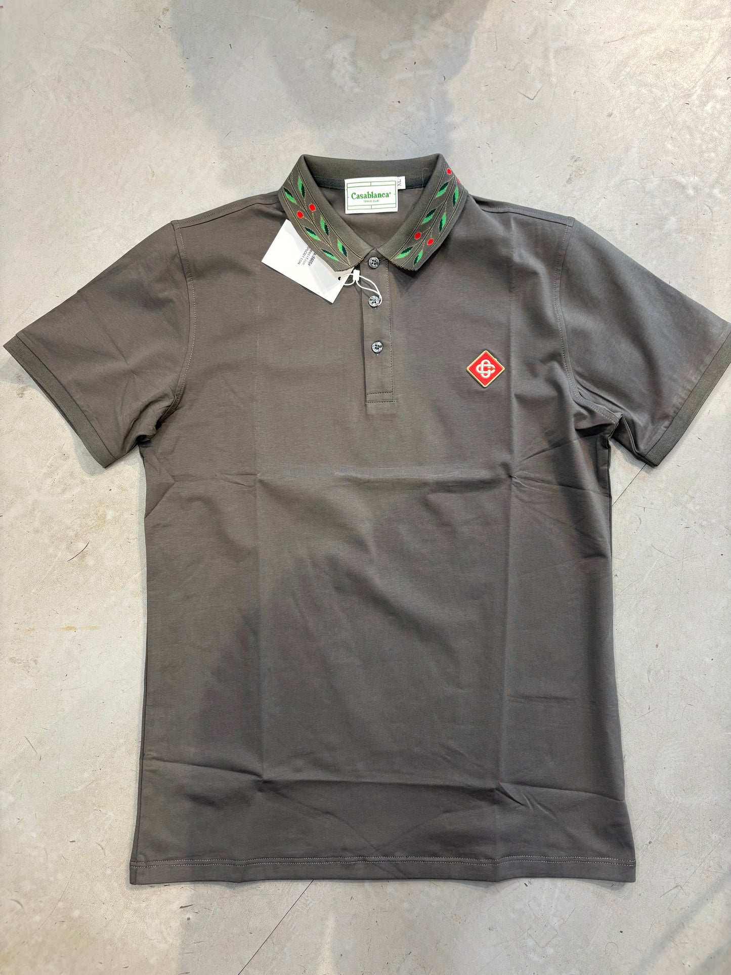 SAC CAS Grey Colour Premium Quality Half Sleeve Men’s Collar TShirt 8605