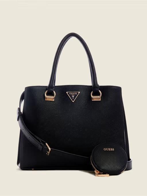 EUG GUE Plain Black Mini Tote Premium Quality Ladies Bag 2001