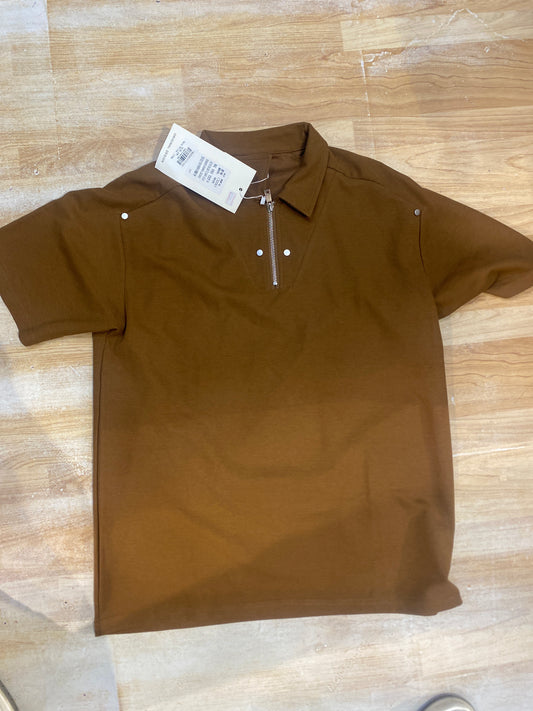 Brown Collar Premium Quality Men’s Polo T Shirt 989409