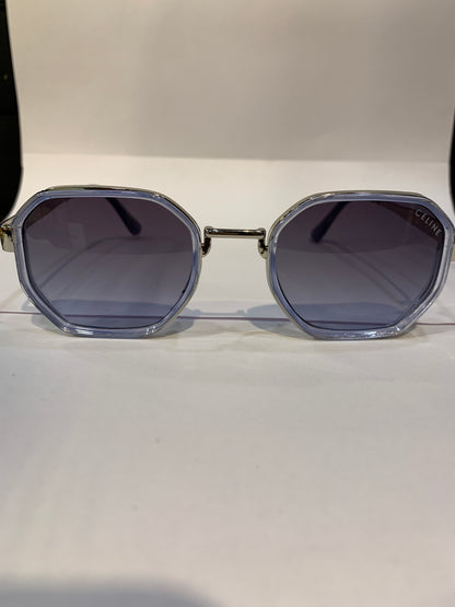 LEC Trancy Blue Silver Frame Trancy Blueish Shade Unisex Sunglasses C-556 57 18 140