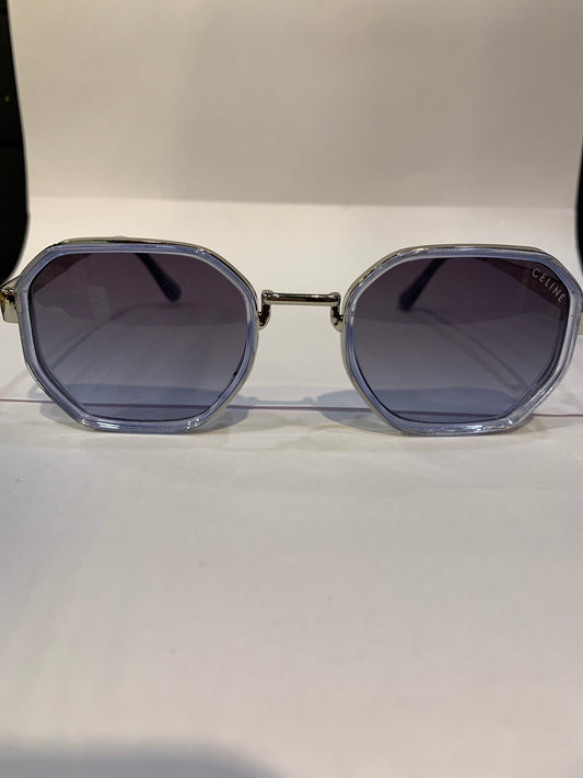 LEC Trancy Blue Silver Frame Trancy Blueish Shade Unisex Sunglasses C-556 57 18 140