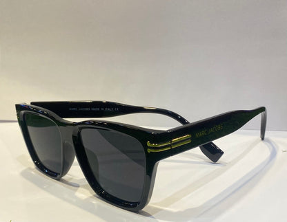 RAM Glossy Black Frame Black Shade Unisex Sunglasses MJ1002 56 18 138