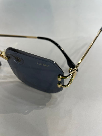 RAC Frameless Golden Black Stick Black Shade Unisex Sunglass T82200670/s 53 16 140