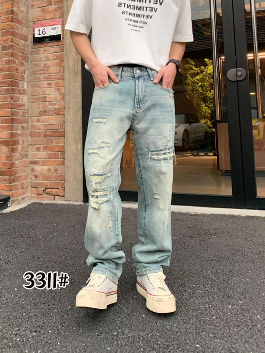 Arist Chuangza Ojixian Rouged Light Blue Colour Carrot Fit Jeans 3311
