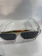 UOL VL Transparent Frame Black Shade Unisex Sunglass 21062 52 21-138