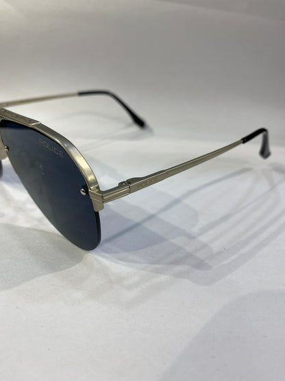 LOP Matte Silver Frame Black  Shade Unisex Sunglass Sun 100