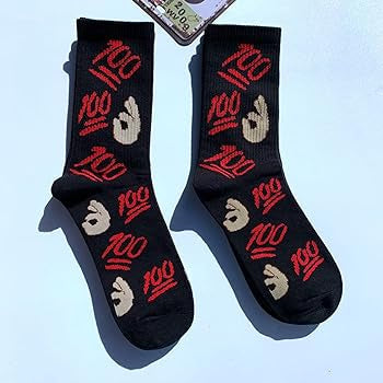 Black Red Cream Colour Imported Unisex Socks 987734