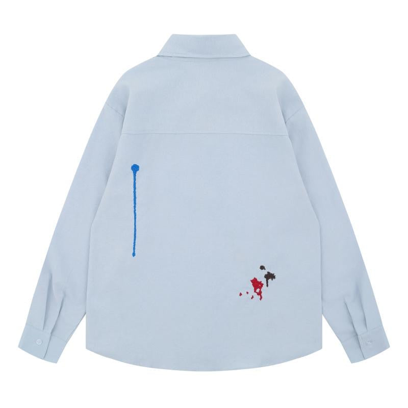 Savage Base Sky Blue Colour Embroidery Work Full Sleeve Imported Shirt YR9289
