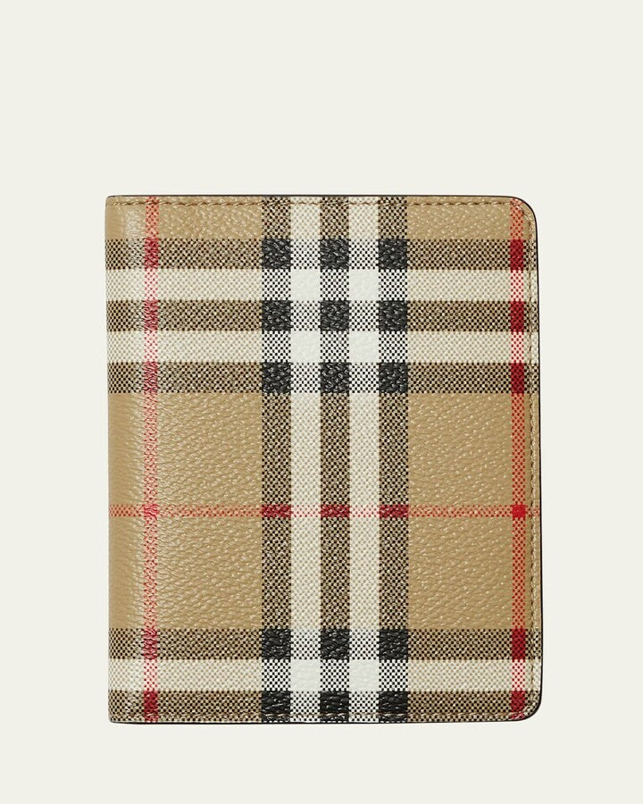 RUB Beige Check Book Shape Imported Men’s Wallet 990169