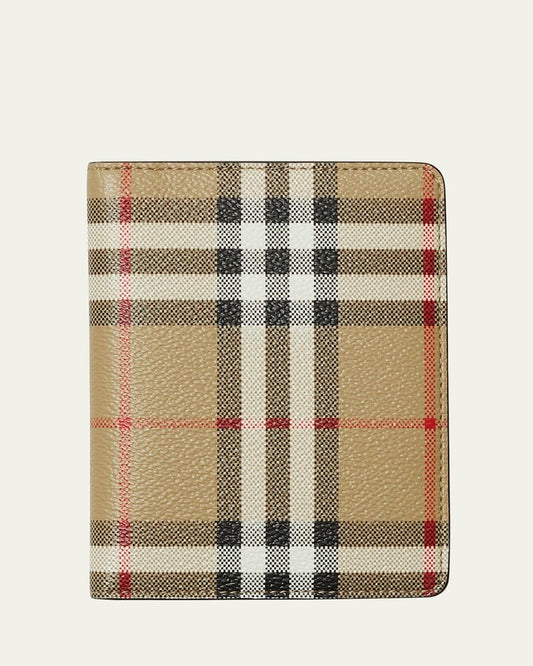 RUB Beige Check Book Shape Imported Men’s Wallet 990169
