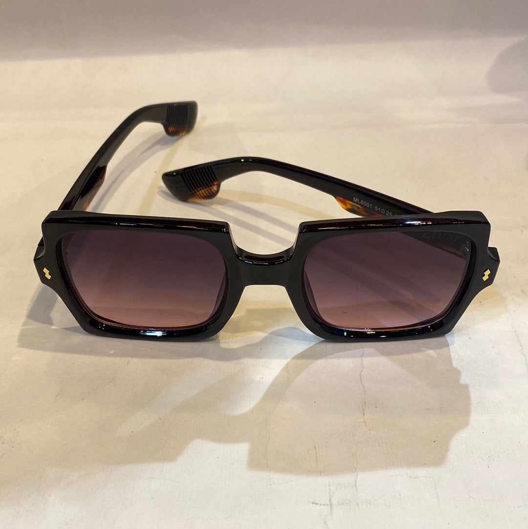 LEC Glossy Black Frame Pink Shade Sunglass ML6001 51 25-150