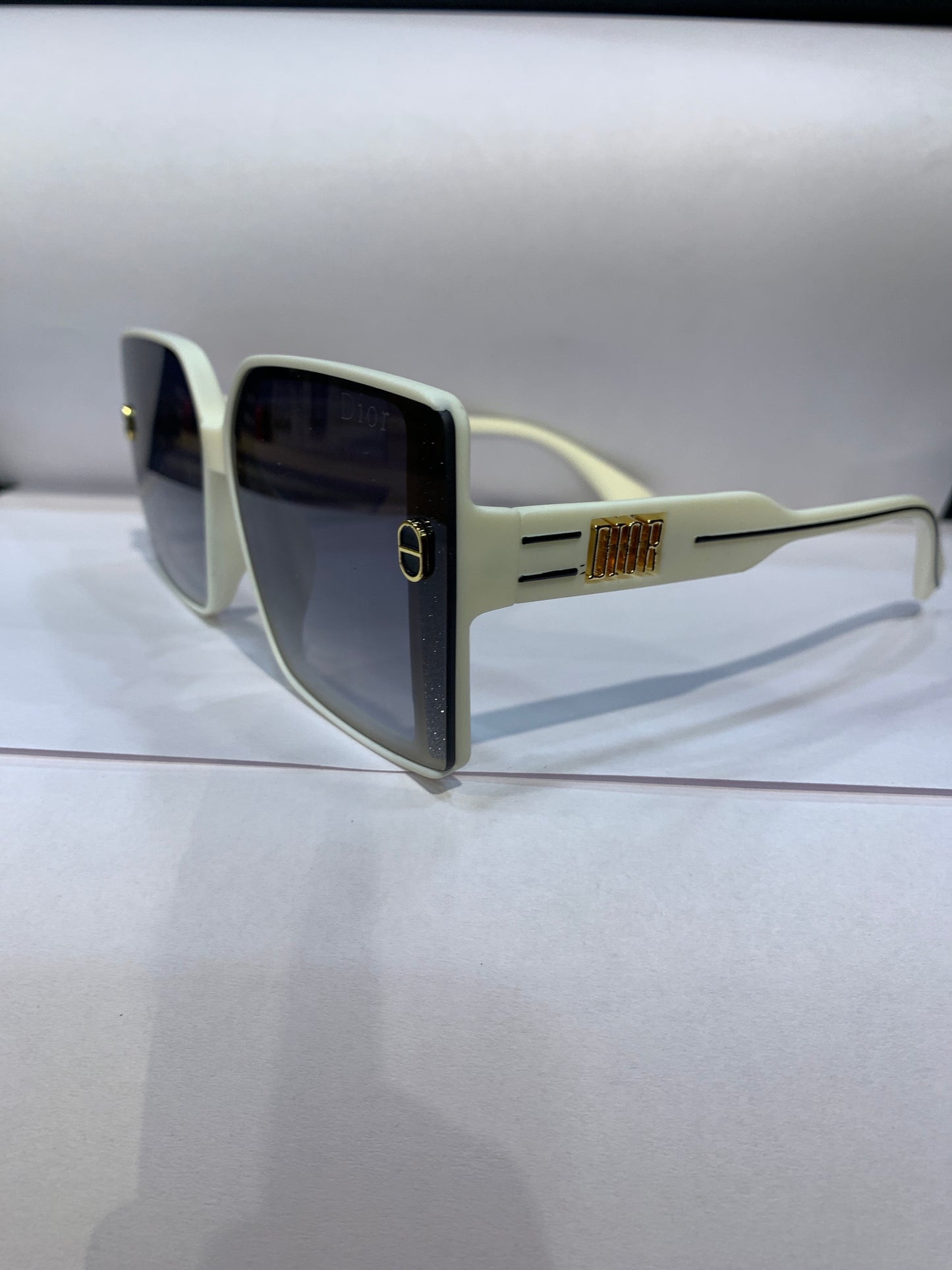 OID White Frame Black Shade Unisex Sunglass 2655 56 17 141