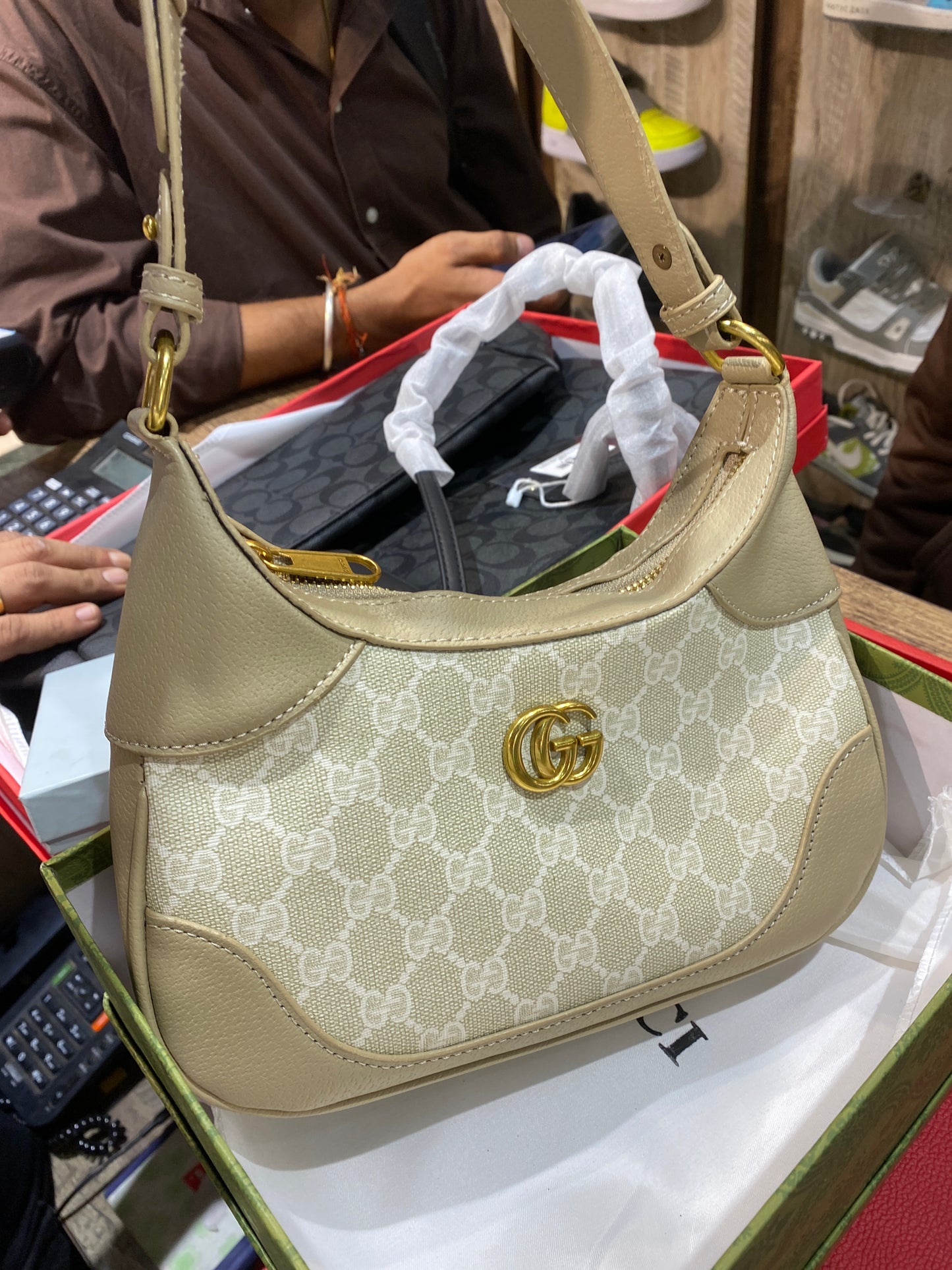 Cug white Cream Ladies Sling Bag 33019