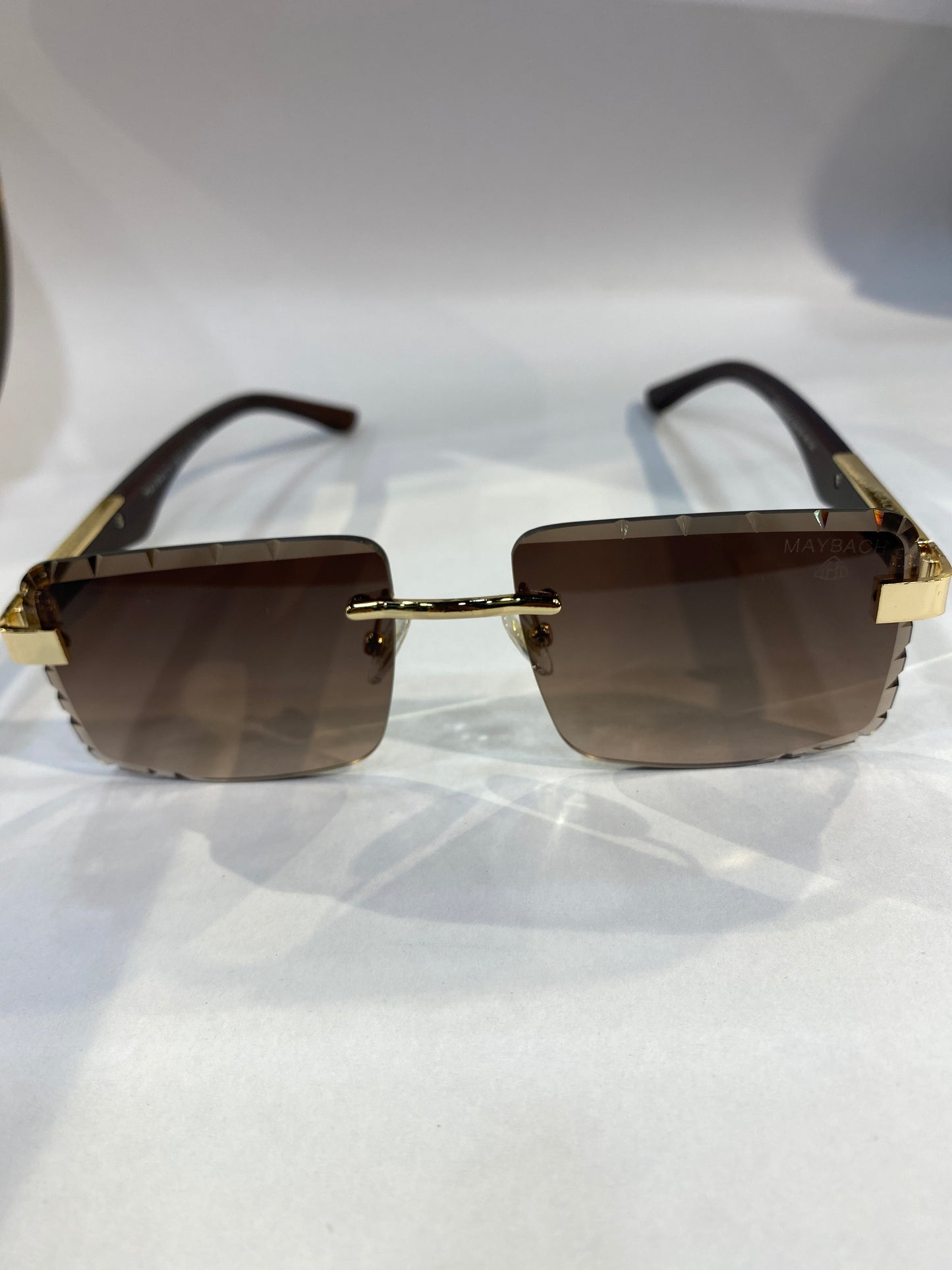 YAM Frameless Golden Brown Stick Brown Shade Unisex Sunglass T82200410/S 55 18 145