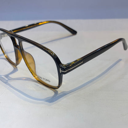 MOT Leopard Print Frame Transparent Shade Sunglass T25 54 15-149
