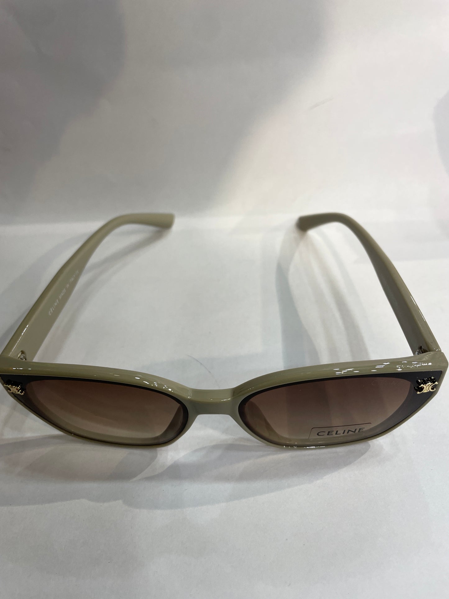 LEC Beige Frame Brown Shade Unisex Sunglasses 55303 58 15 138