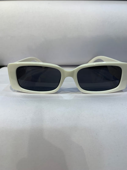LAB BAL White Frame Black Shade Unisex Sunglass BB2308 55 18 145