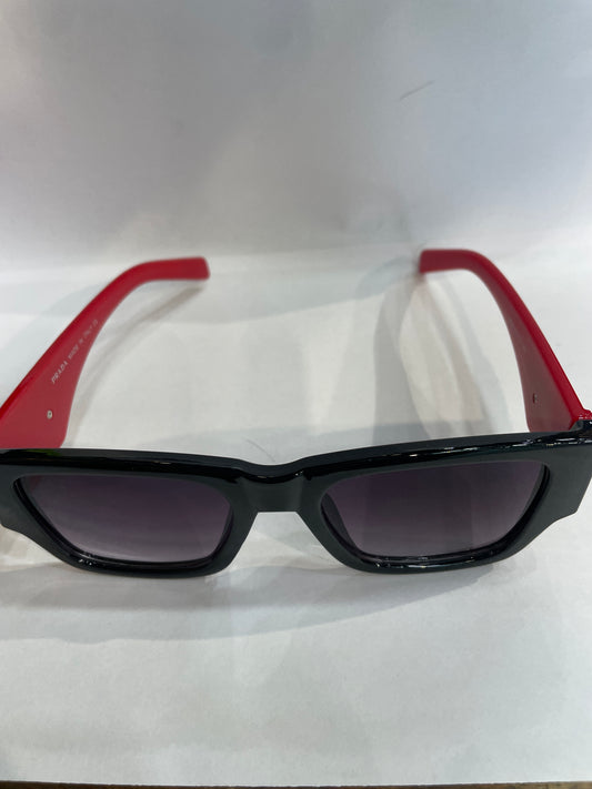 ARP Black Frame Red Stick Black Shade Unisex Sunglass 6092 53 21 145