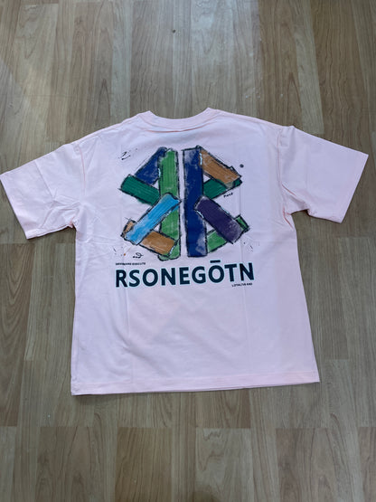 Moguan Design Pink Colour Rsonegotn Print Premium Quality Round Neck T-Shirt A9080