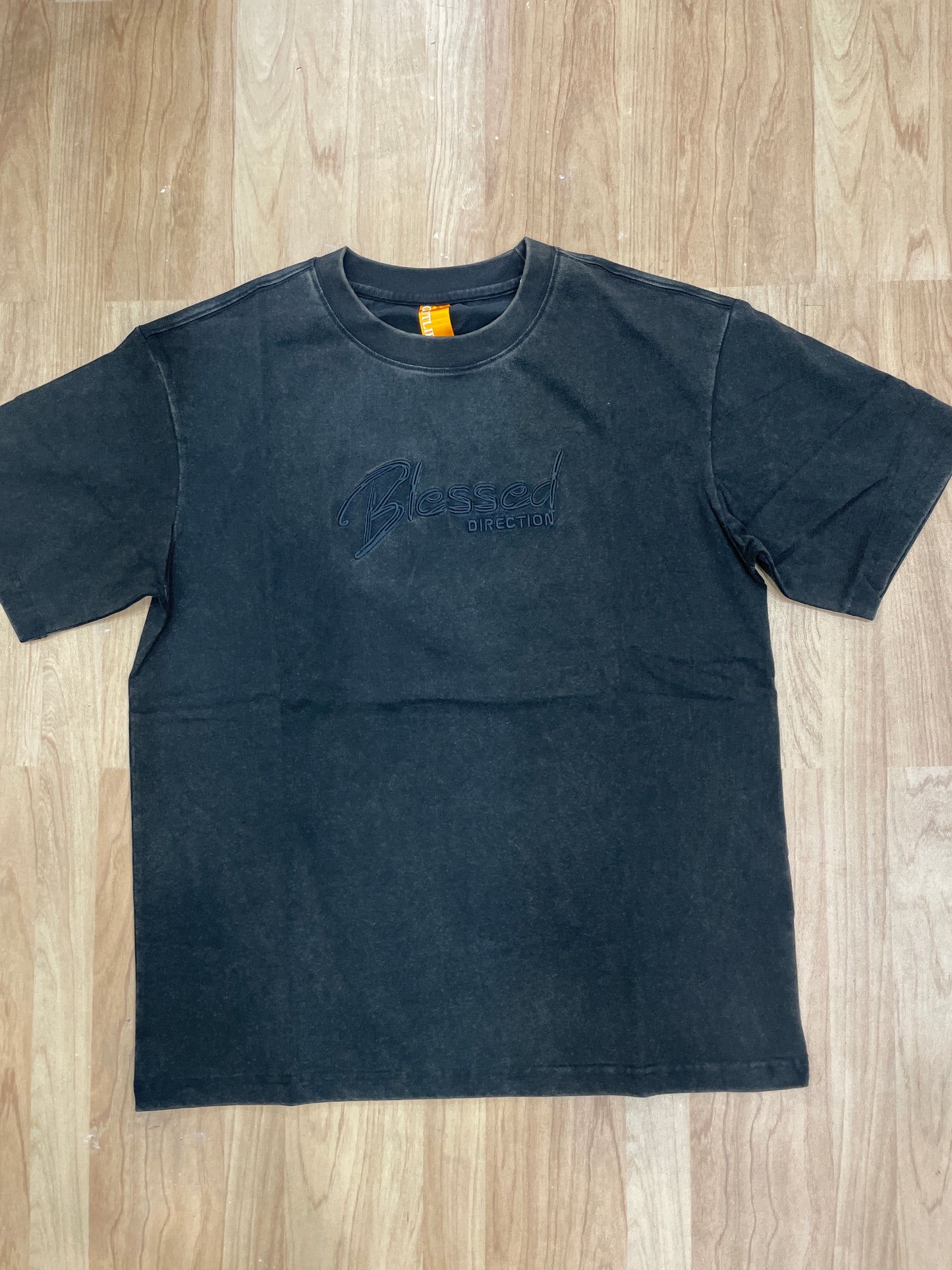 OUTLIER Black Colour Blessed Direction Print With Back Print Premium Quality Round Neck T-Shirt OL 494