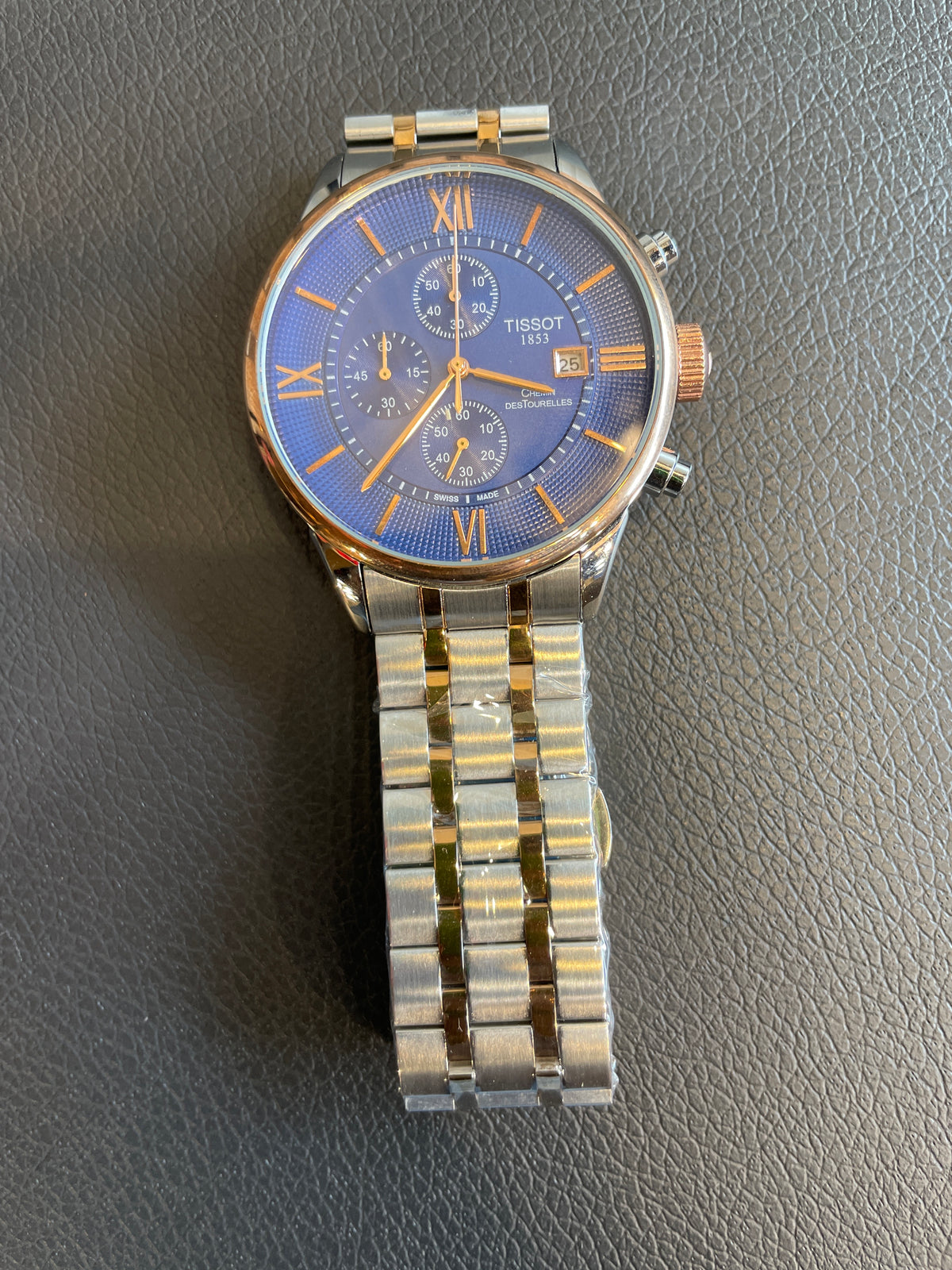 SIT Silver Copper Chain Blue Copper Dial Chrono Working Men’s Watch 991304