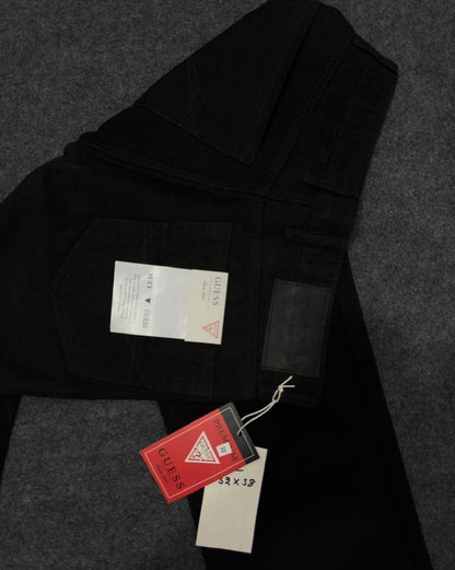 EUG Black Colour With Premium Quality Straight Fit Black Jeans 8810