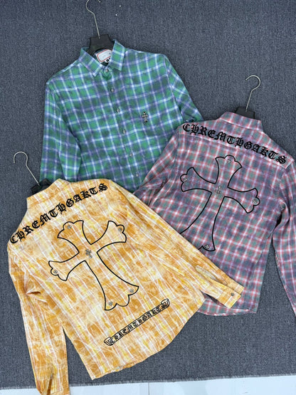 Chr Rhc Green White Purple Colour Logo Print Full Sleeves Shirt 989117