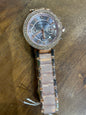 CIM MIC Copper Pink Chain White Dial Studed Chronograph working Ladies Watch 991425