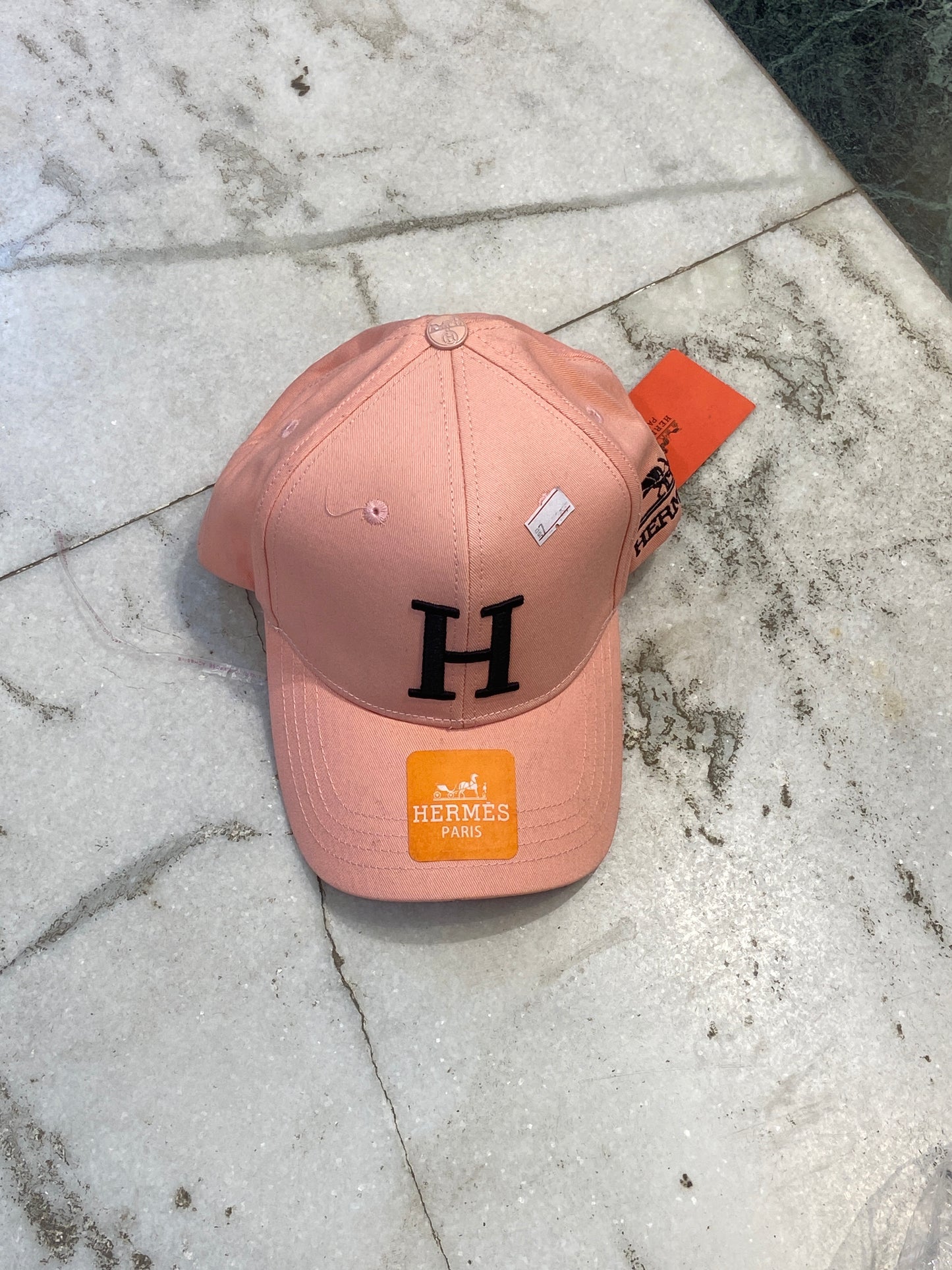 Reh Cap Peach Colour H embroidery 2908