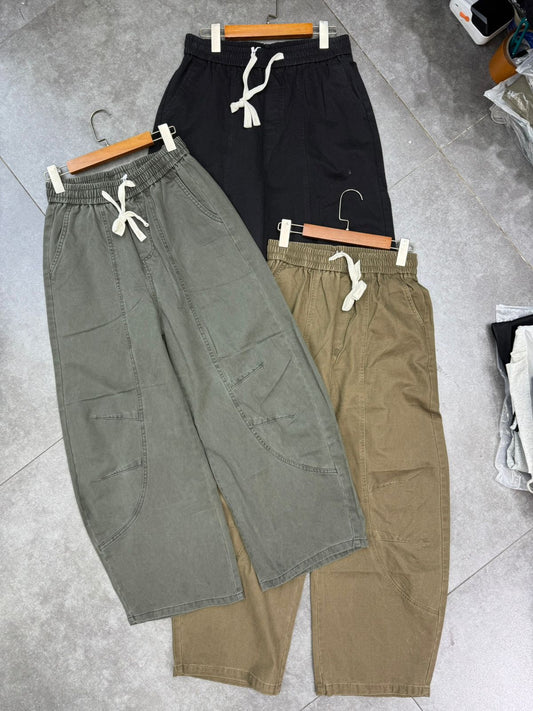 BWM Grey Green Shade Colour Baggy Fit Jogger Pant Cargo 2257