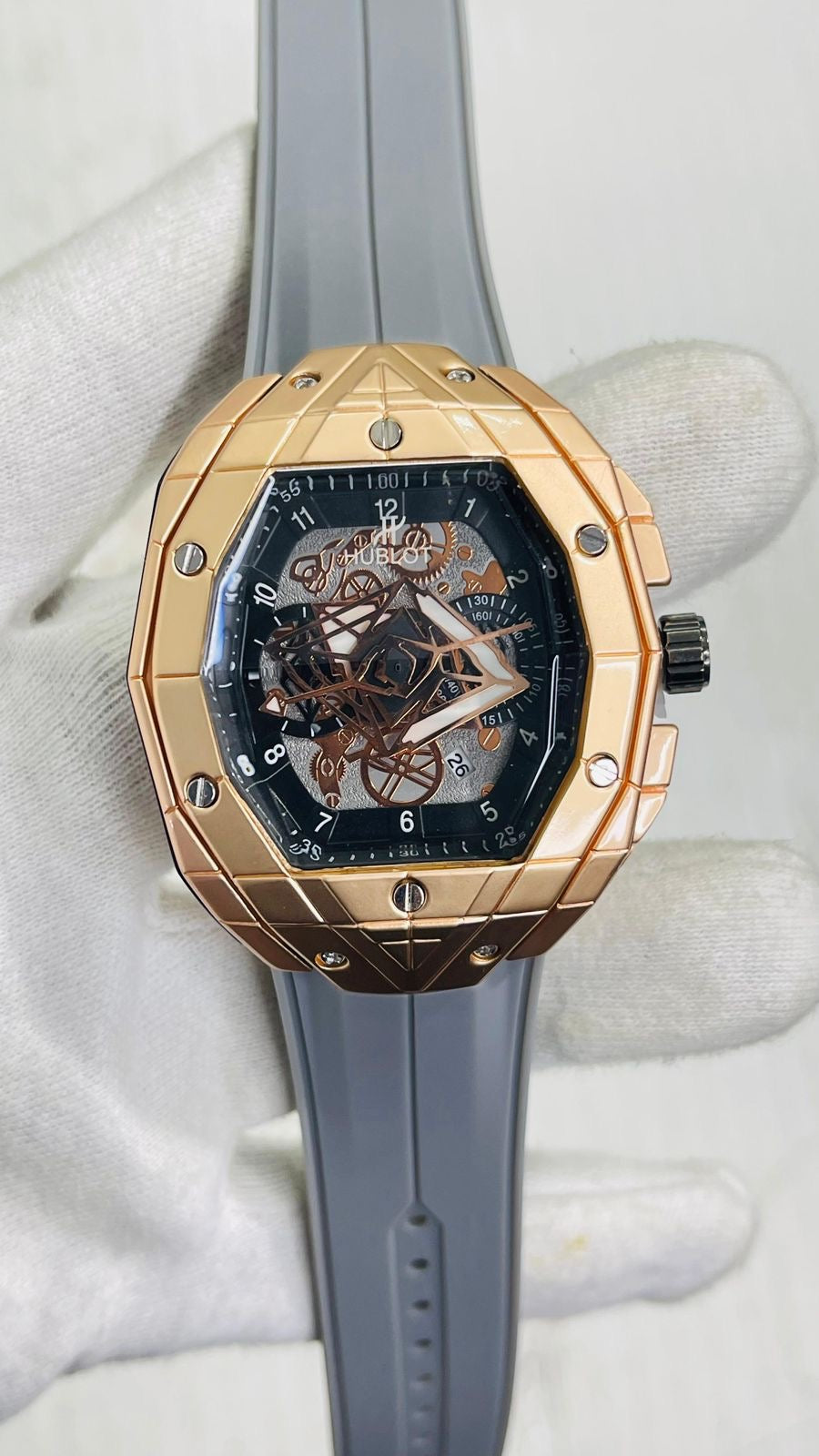 Buh Green Strap Copper Dial Men Watch 901530