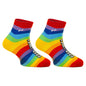 PAPA SOCKS Yellow Colour Strips Print Good Vibes Only Edition Premium Quality Half Unisex Socks 989953