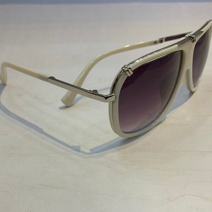 RAM White Silver Frame Purple Shade Sunglass