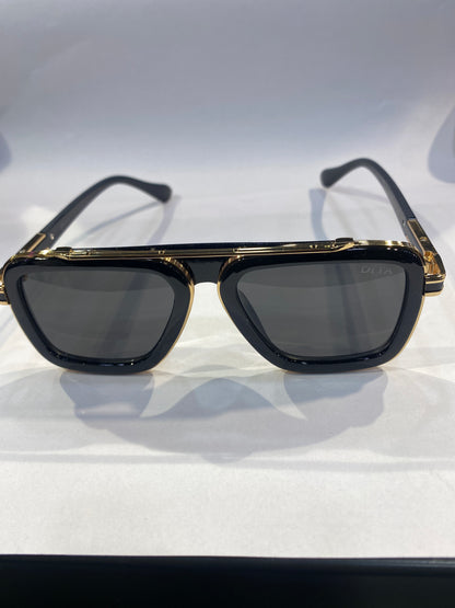 TID Golden Black Frame Black Shade Sunglass ZS98082 56 18 142