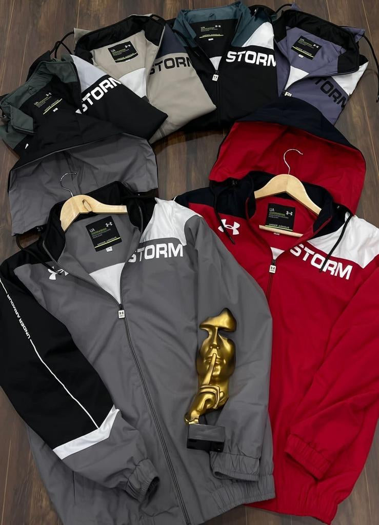 UND Red Black White Colour With Hoodie Windcheater 521962