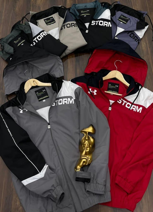 UND Red Black White Colour With Hoodie Windcheater 521962