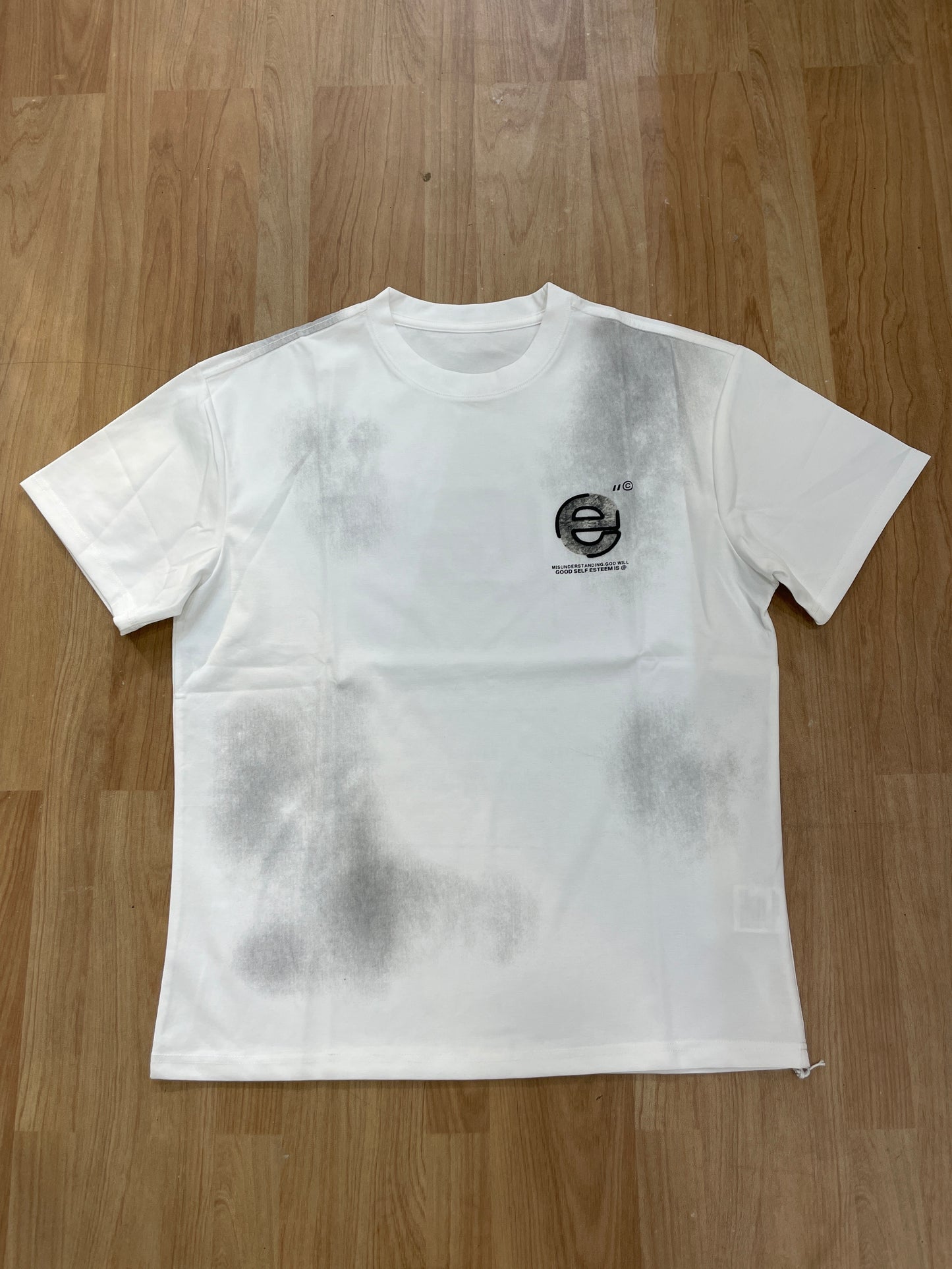 Nanquan 1988 White Grey Faded Colour Good Self Esteem Is Print Premium Quality Round Neck T-Shirt YP6618