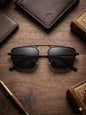 RAM Black Frame Black Shade Unisex Sunglasses KSL-98493 52 21 145
